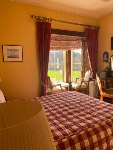 a bedroom with a bed and a window at Glendine Country House Wexford in Wexford