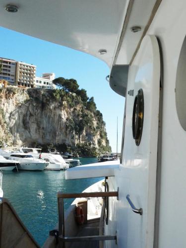 a view from the side of a boat in the water at La Voglia Matta in Monte Carlo