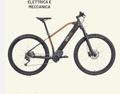 Een fietser die een truc in de lucht uitvoert. bij Al Benandant in Cormòns