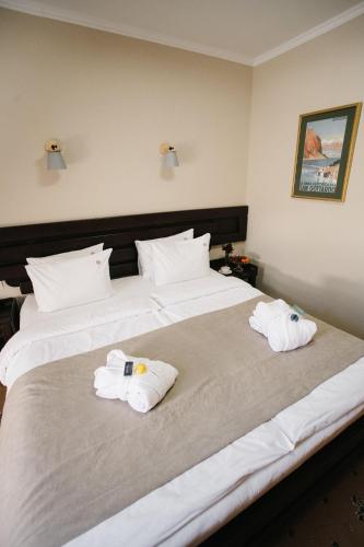 Postel nebo postele na pokoji v ubytování RUBEL APARTHOTEL&SPA