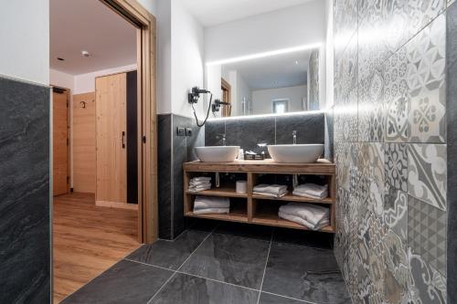 Koupelna v ubytování Albergo Garni Edy (B&B)