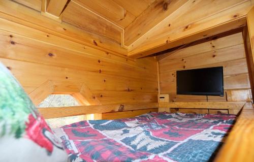 Μια τηλεόραση ή/και κέντρο ψυχαγωγίας στο Lazy Bear Lodge