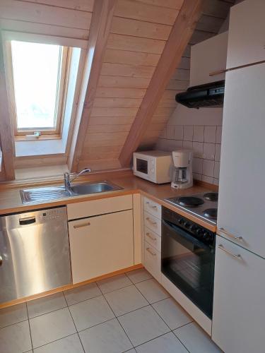 Dapur atau dapur kecil di Ferienwohnung Hasenfratz