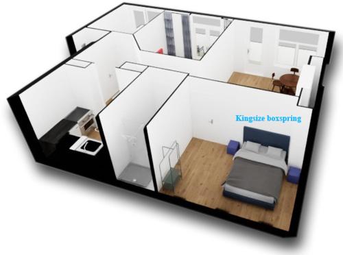 a rendering of a tiny house at Appartement Arnhem in Arnhem