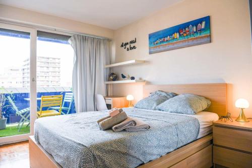 Posteľ alebo postele v izbe v ubytovaní Grand appartement avec balcon et parking