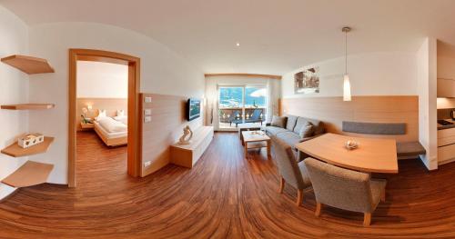 Χώρος καθιστικού στο Apartments Oberdorner
