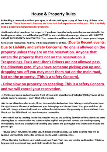 a page of a document with the words honesty and priority rules at #2 Cozy Vacation Hideaway Self CheckIn Studio Apt in Keaau