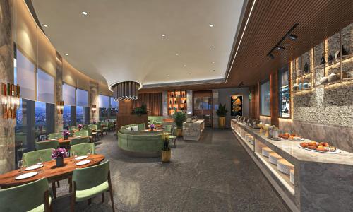 Restaurant ou autre lieu de restauration dans l'établissement Regenta Place Chandigarh Mohali