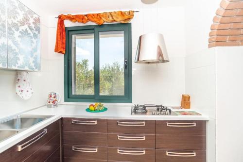 Kuchyň nebo kuchyňský kout v ubytování Villa Biderrosa