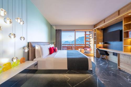 Postel nebo postele na pokoji v ubytování W Verbier