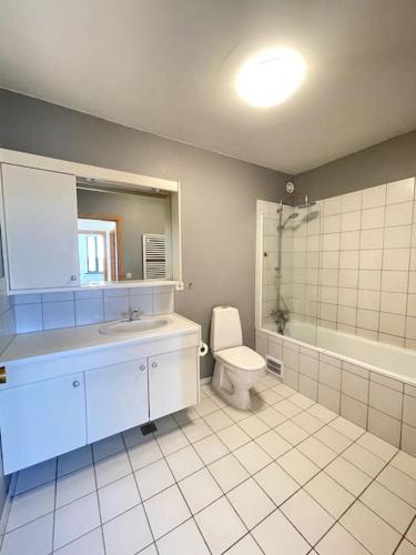 Et badeværelse på Akureyri apartment