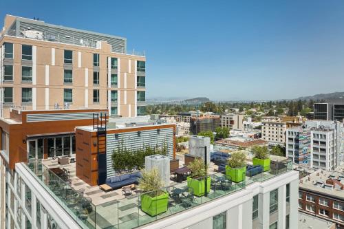 an aerial view of a city with buildings at Residence Inn By Marriott Berkeley in Berkeley
