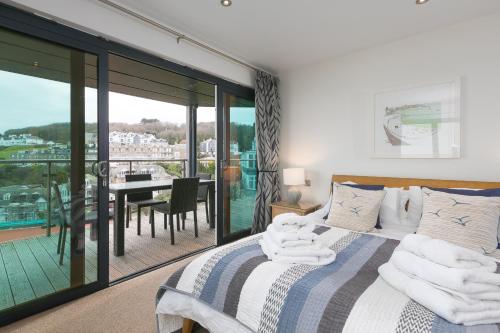 En eller flere senge i et værelse på Stargazy