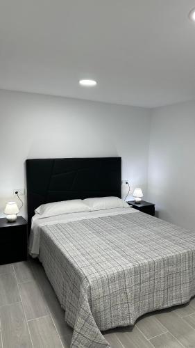 a bedroom with a large bed with two night stands at Apartamento FELICIA in Vinarós
