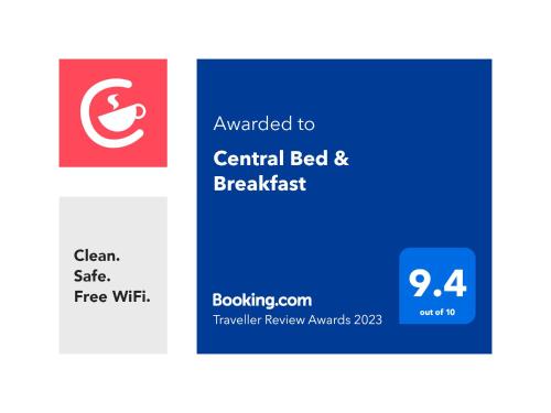 a screenshot of the central bed and breakfast website with a screenshot of the credit rate at Central Bed & Breakfast in Kolkata