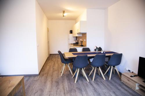Dapur atau dapur kecil di Moderní apartmán uprostřed šumavské přírody
