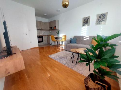 Kuchyň nebo kuchyňský kout v ubytování Apartman La Valletta, Doboj