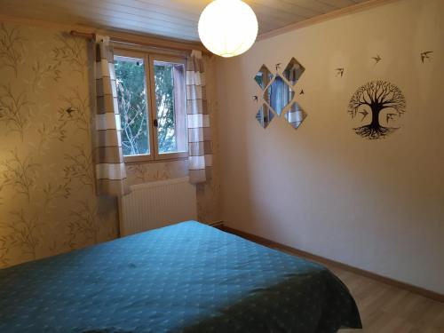 Postel nebo postele na pokoji v ubytování Appartement dans un chalet de montagne