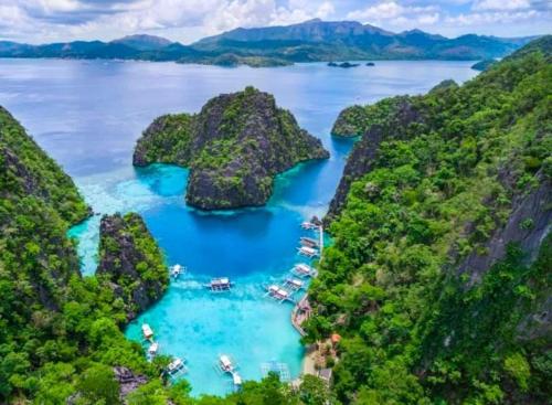 an aerial view of halong bay in vietnam at SUN'S TRAVEL AND TOURS AGENCY CORON PALAWAN in Coron
