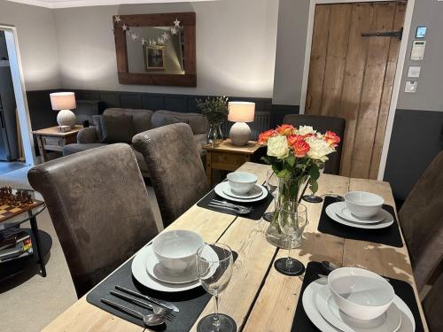 Posezení v ubytování Meadow Cottage