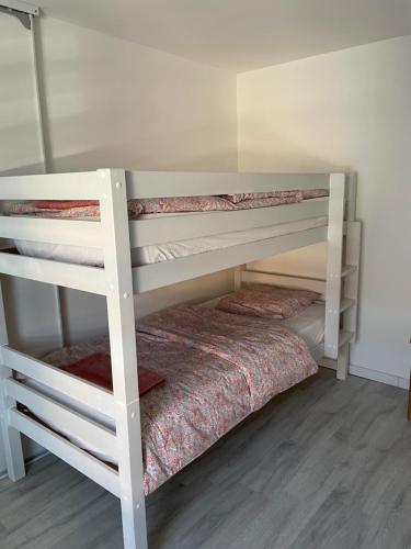 2 literas en una habitación con 1 cama en Au cœur des Vosges, en Saint-Étienne-lès-Remiremont