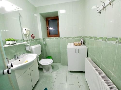 バリウグにあるCasa Alexのバスルーム(白い洗面台、トイレ付)