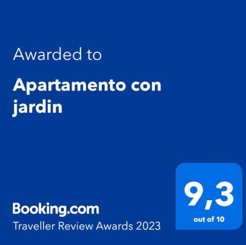 a screenshot of a cell phone with the text awarded to aaranneraho card at Apartamento con jardin in Cochabamba