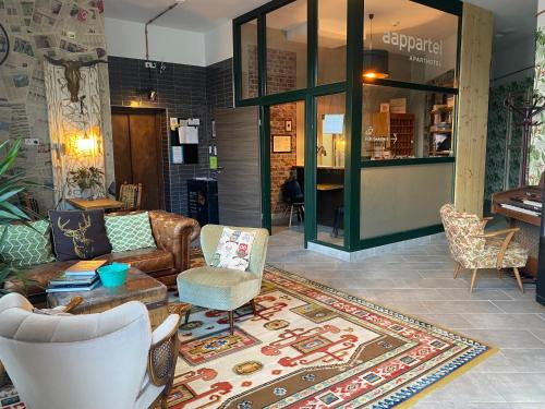 Posezení v ubytování aappartel APARTHOTEL Herford