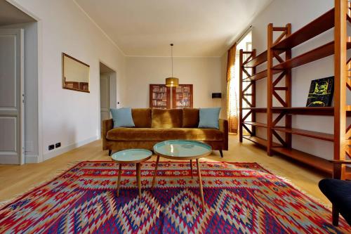 A seating area at Boutique Apartment with view on Maxxi museum