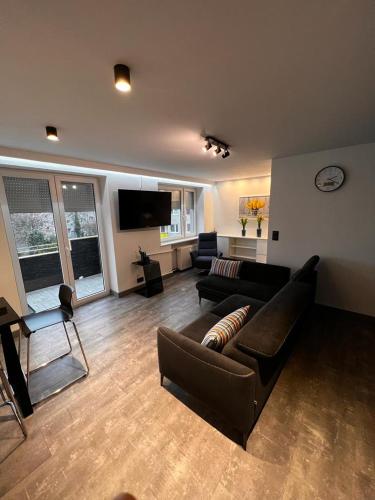 Χώρος καθιστικού στο Makowy Apartament Konin
