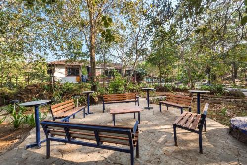 Zahrada ubytování SaffronStays Terra Soul, Raigad