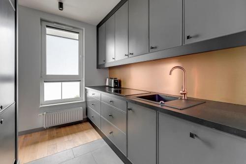 Kuchyň nebo kuchyňský kout v ubytování Apartament Gdańsk - In The Sky by Grand Apartments