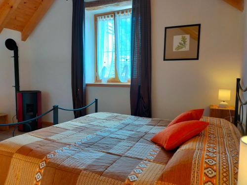 Кровать или кровати в номере B&B CA' DEL PITUR CICOGNA