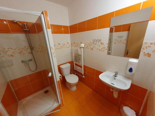 Ένα μπάνιο στο Hotel Děčín Na Skřivánce
