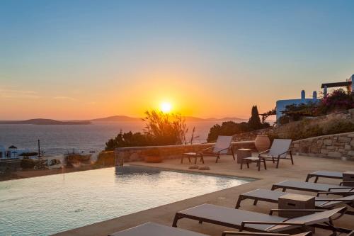 Newly built spectacular Sunset villa at St. John, Mykonos