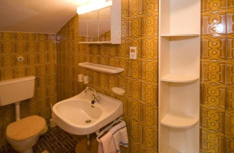 ゼーフェルト・イン・チロルにあるAppartment Karwendelblickのバスルーム(洗面台、トイレ付)