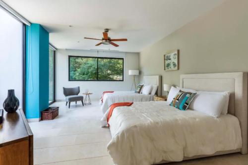 Postel nebo postele na pokoji v ubytování Apartamento en Punta de Mita, Nayarit Mexico frente a la Playa