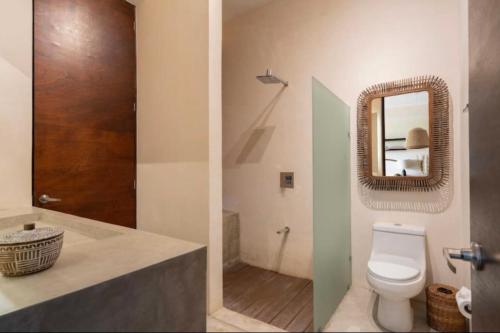 Et badeværelse på Apartamento Vacacional Tulum Quintana Roo Mexico