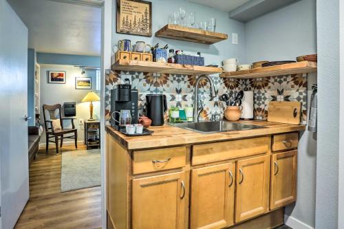 a kitchen with a sink and a counter top at 3 Mi to Dtwn Convenient Denver Apt in Denver