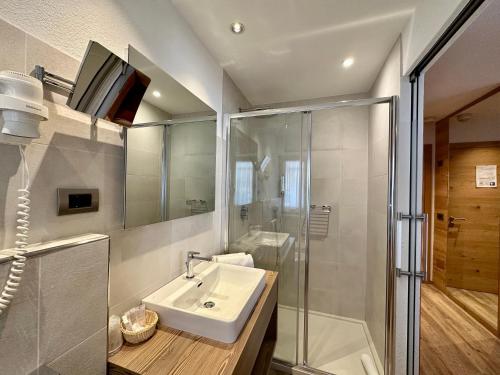 Bilik mandi di Cesa Planber Apartments Mountain View SKI-IN SKI-OUT