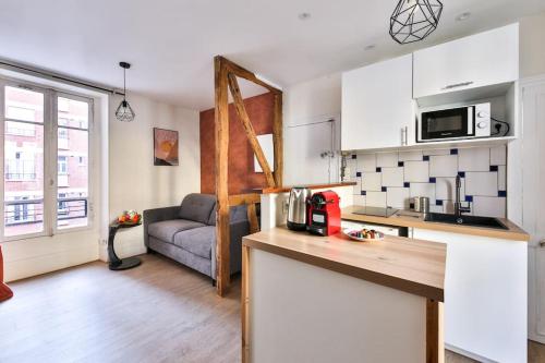 Kuchyňa alebo kuchynka v ubytovaní 31.Studio 2Pers#Sèvres-Lecourbe#Necker