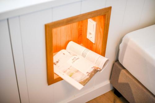 Ένα ή περισσότερα κρεβάτια σε δωμάτιο στο Haus Steghüs