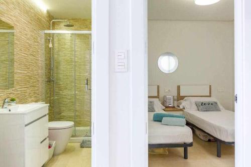 Koupelna v ubytování Bungalow Pink garden - Winter by the Sea