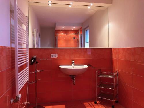 Koupelna v ubytování Strandstr_