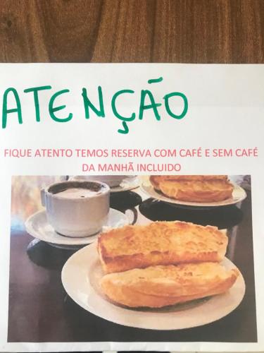 a magazine with a picture of a plate of food at Chalés 4 Estações in Monte Verde