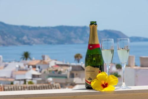 Old town Nerja, stunning sea views