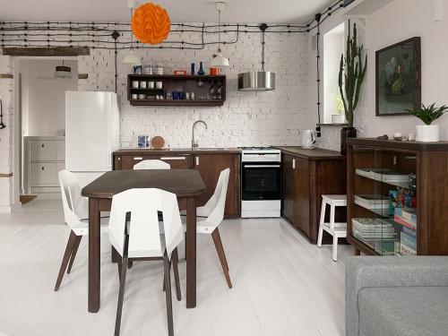 Kuchyňa alebo kuchynka v ubytovaní Comfort Apartments Oliwa Gdańsk