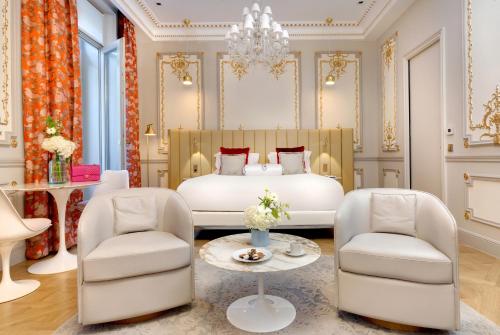Χώρος καθιστικού στο Hotel Bowmann