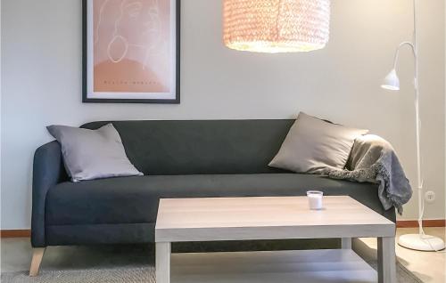 - un salon avec un canapé et une table basse dans l'établissement Stunning Apartment In Kvillsfors With Kitchen, à Kvillsfors