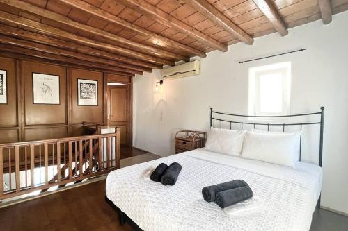 Ένα ή περισσότερα κρεβάτια σε δωμάτιο στο House in Pleiades